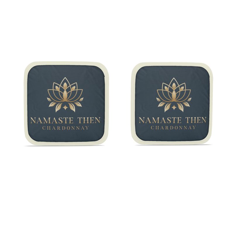 Namaste Then Chardonnay: Set of 2 Ink Blue Pot Grabs