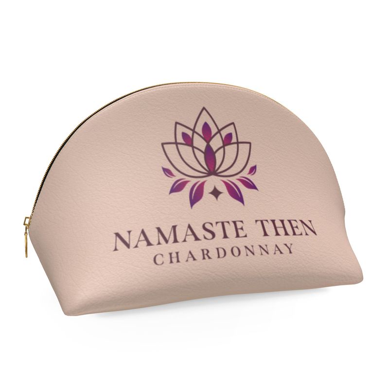 Namaste Then Chardonnay Pink Leather Makeup Bag