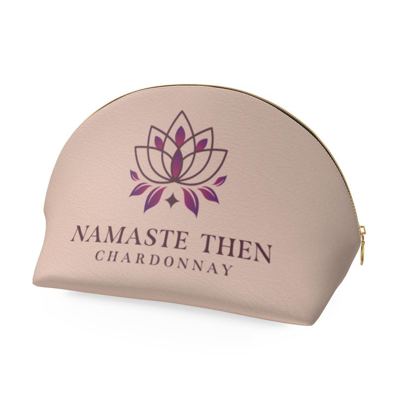 Namaste Then Chardonnay Pink Leather Makeup Bag
