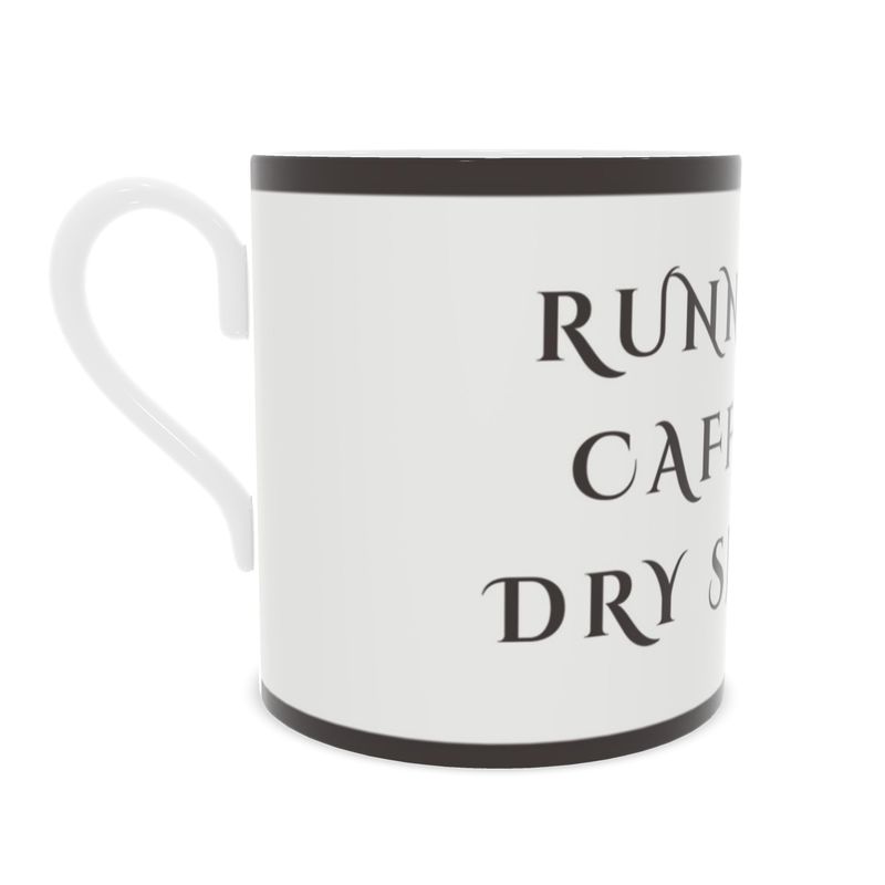 Stylish Bone China Coffee Mug - Caffeine & Dry Shampoo Lovers