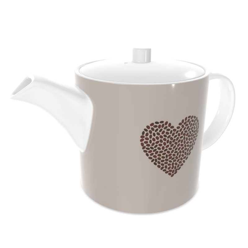 Bone China Tea Pot - Running on Caffeine & Dry Shampoo Design