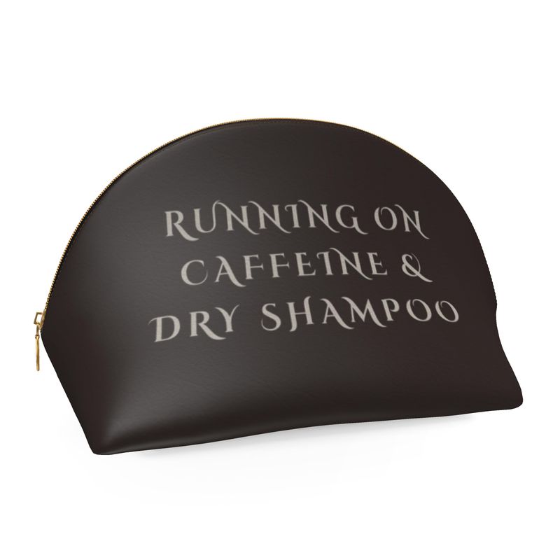 Caffeine & Dry Shampoo Makeup Bag - Stylish Storage for On-the-Go