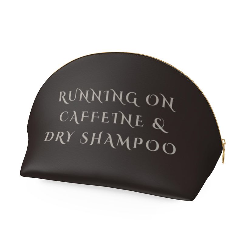 Caffeine & Dry Shampoo Makeup Bag - Stylish Storage for On-the-Go