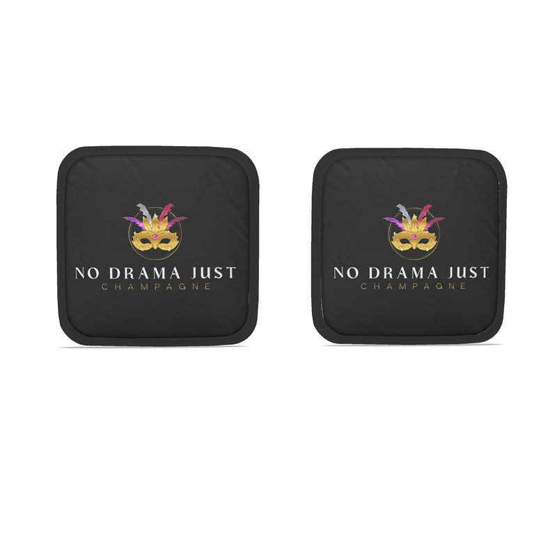 No Drama Just Champagne Pot Grabs | Chic Set of Two Oven Mitts