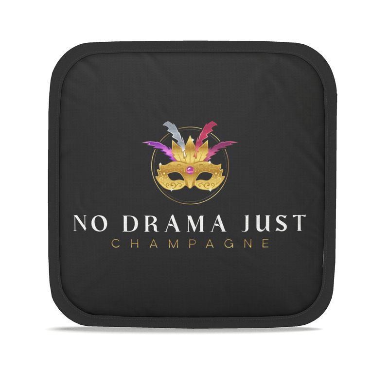 No Drama Just Champagne Pot Grabs | Chic Set of Two Oven Mitts