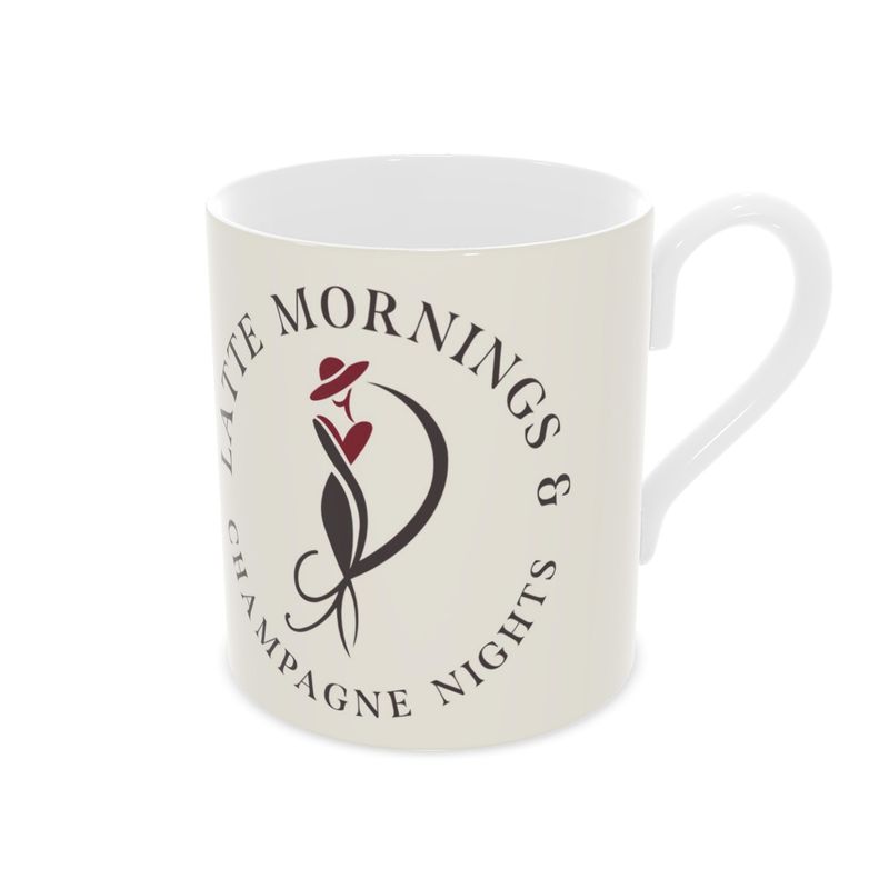 Latte Mornings & Champagne Nights | Elegant Bone China Mug