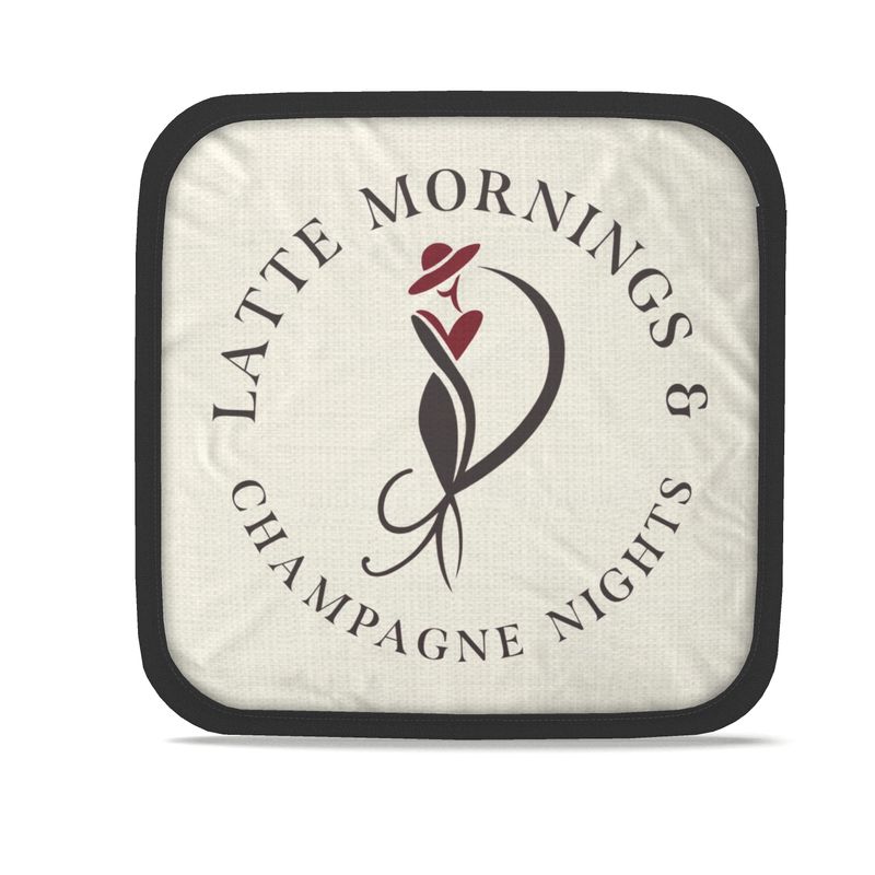 Latte Mornings & Champagne Nights - Set of 2 Pot Grabs