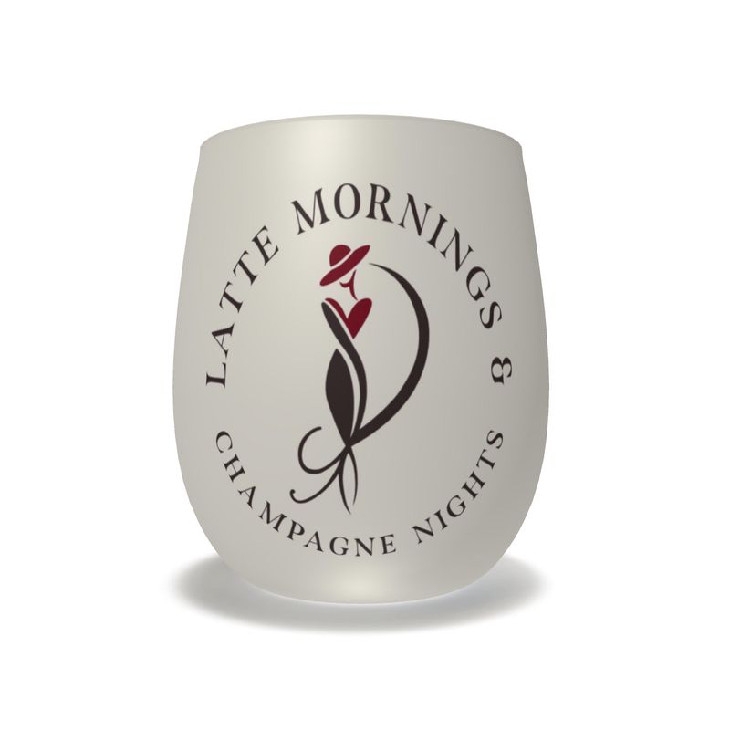 Elegant Crystal Water Glass | Latte Mornings, Champagne Nights