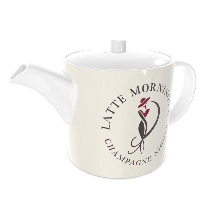 Bone China Tea Pot - Latte Mornings & Champagne Nights Collection
