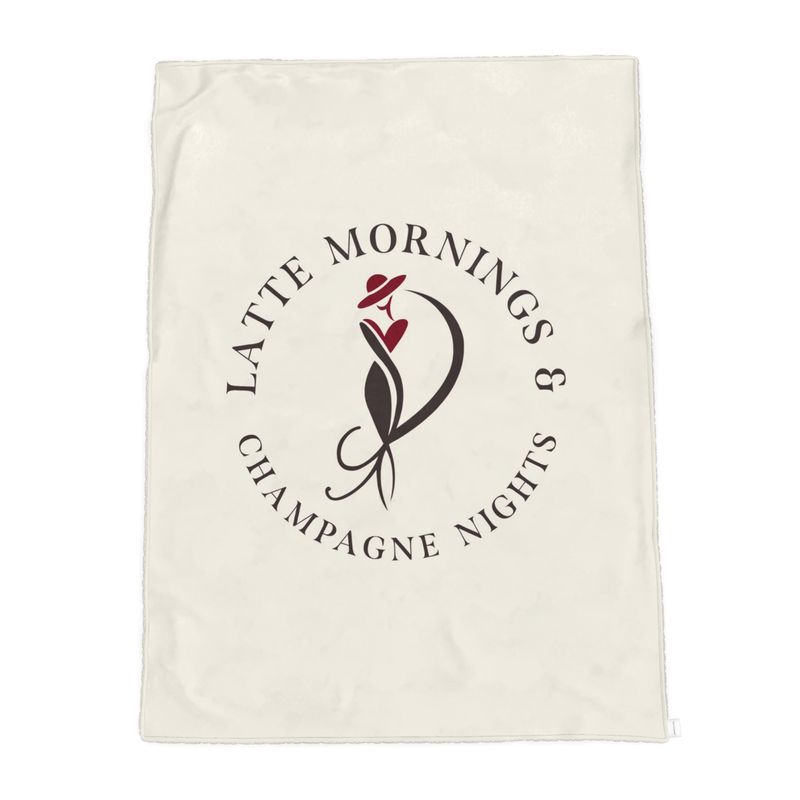 Champagne Nights & Latte Mornings Plush Sherpa Throw Blanket