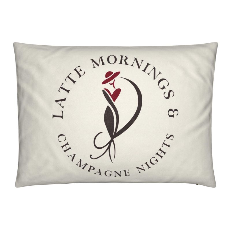 Chic Velvet Cushion | Latte Mornings & Champagne Nights Home Accent