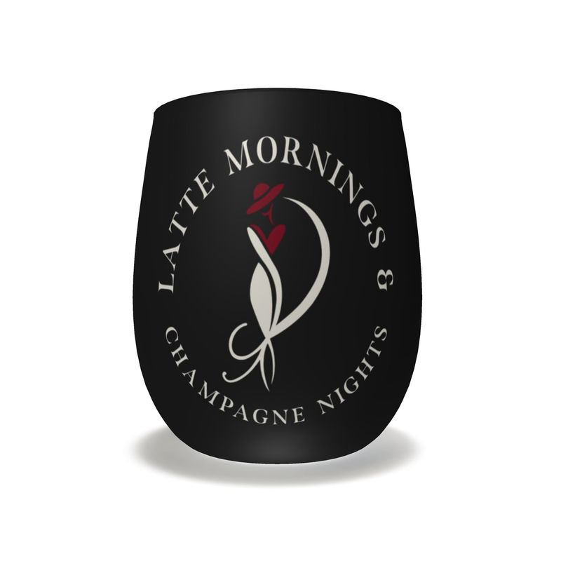 Latte Mornings, Champagne Nights - Unique Water Glass for Every Occasion