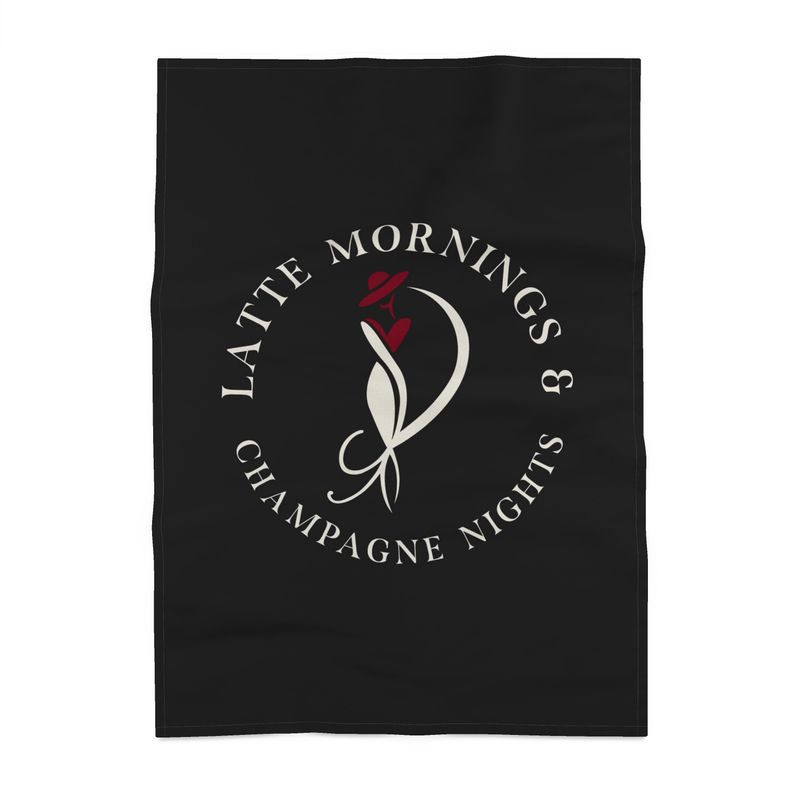 Chic Latte Mornings Champagne Nights Tea Towel for Home Decor