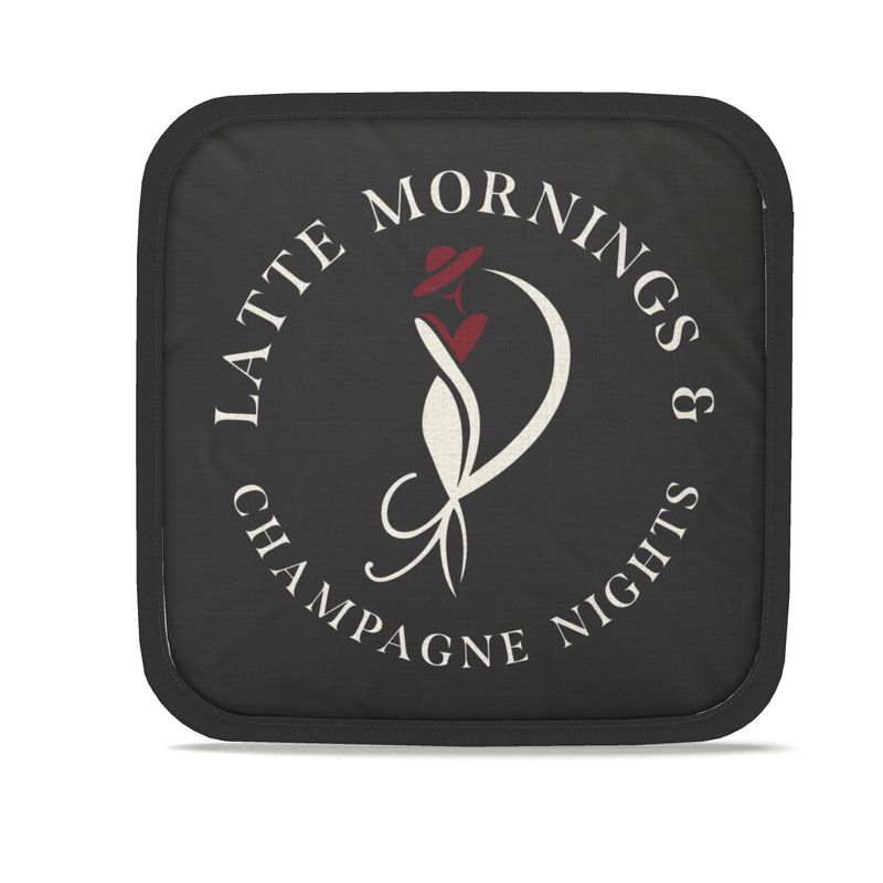 Latte Mornings & Champagne Nights: Set of 2 Pot Grabs