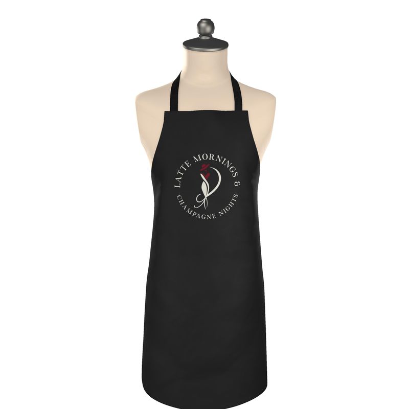 Coffee & Champagne Apron | Latte Mornings Champagne Nights Design