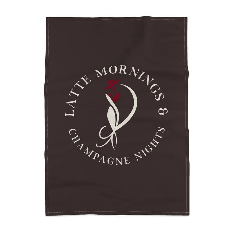 Espresso Tea Towel: Celebrate Latte Mornings & Champagne Nights