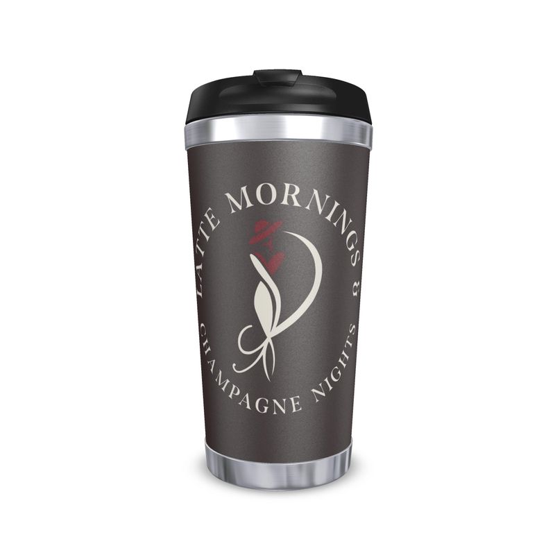 Travel Mug: Latte Mornings Champagne Nights | Perfect Gift for Coffee Lovers