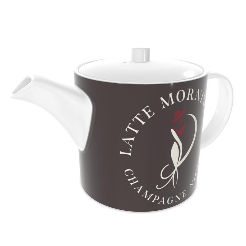 Elegant Bone China Tea Pot for Latte Mornings & Champagne Nights
