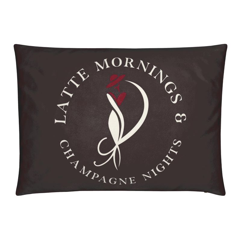 Luxury Velvet Cushion: Latte Mornings & Champagne Nights