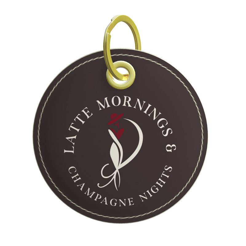 Latte Mornings Champagne Nights Key Ring - Perfect Gift for Coffee and Wine Lovers