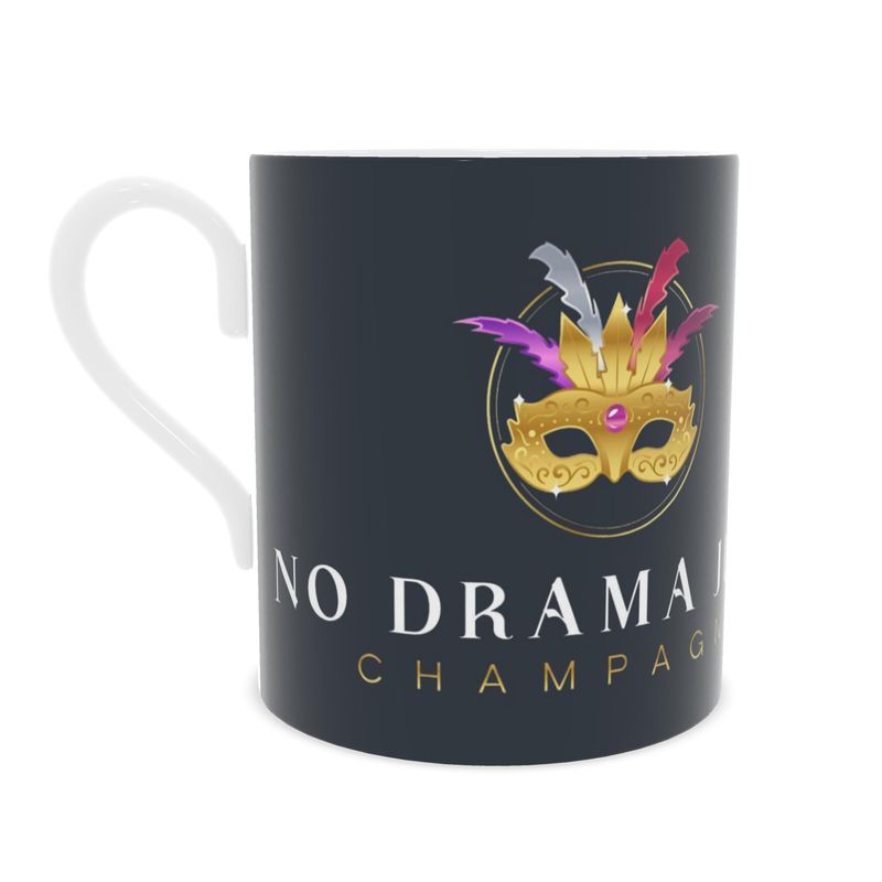 No Drama Just Champagne – Elegant Bone China Mug