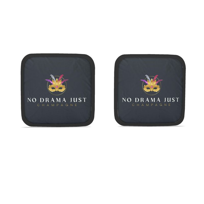 No Drama Just Champagne Set of Two Pot Grabs - Stylish & Fun Kitchen Accessories