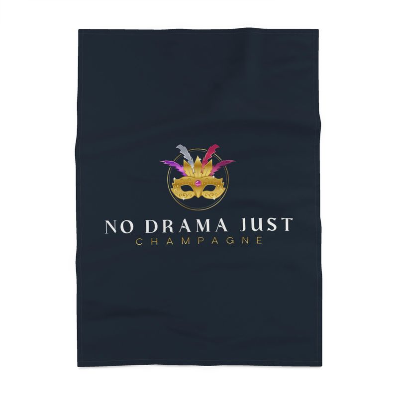 No Drama Just Champagne - Stylish Tea Towel for Wine Lovers