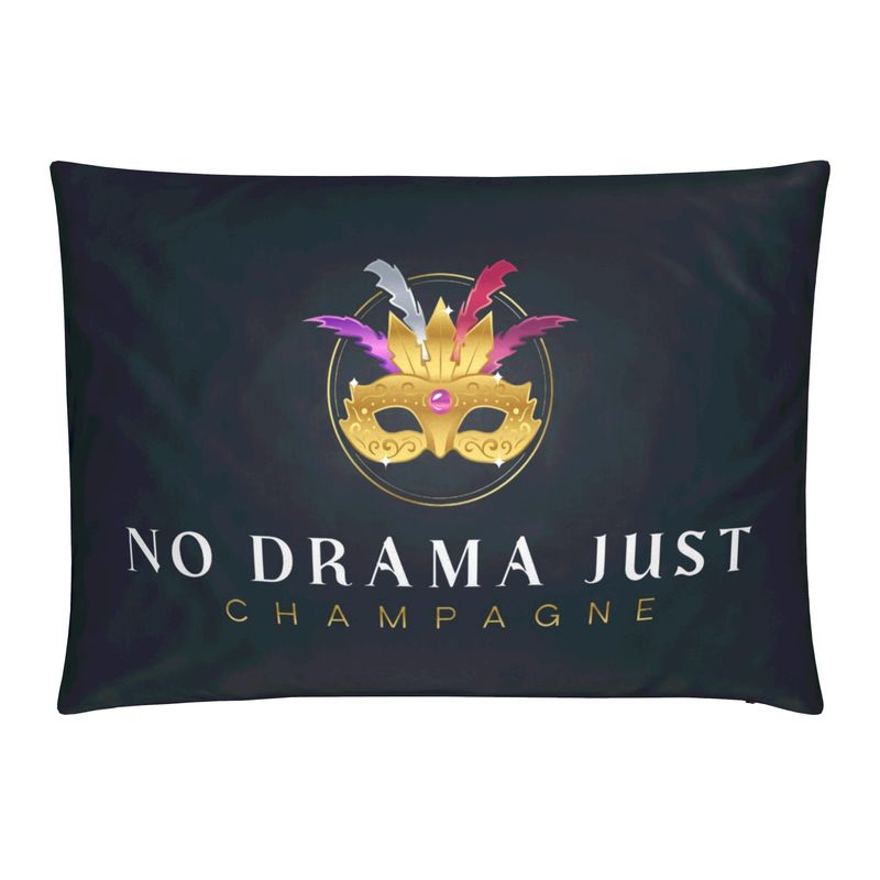 No Drama Just Champagne Luxury Velvet Cushion | Elegant Home Decor