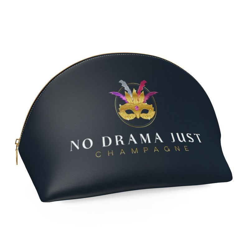 No Drama Just Champagne Makeup Bag - Chic Cosmetic Pouch