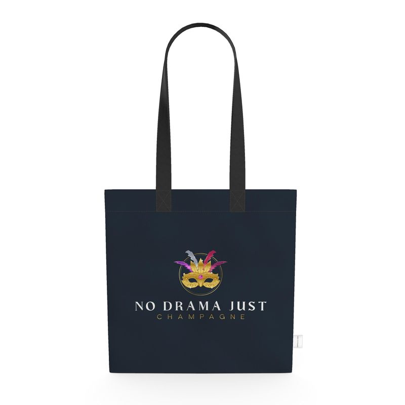 Chic Navy Tote Bag: No Drama Just Champagne Design
