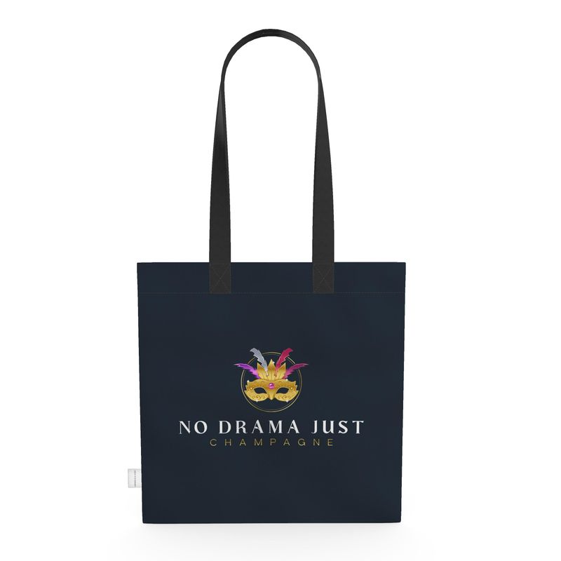 Chic Navy Tote Bag: No Drama Just Champagne Design