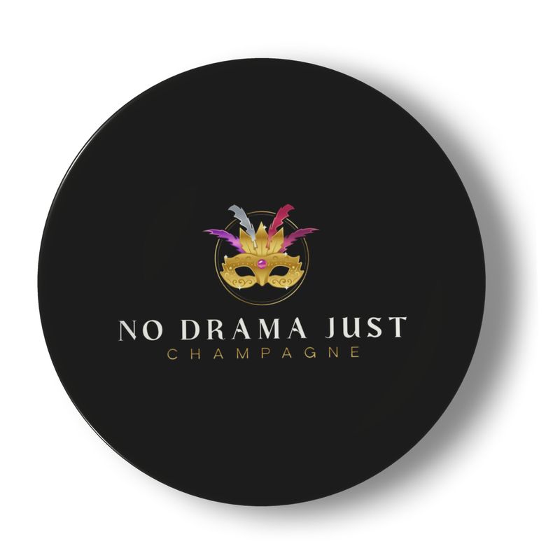 No Drama Just Champagne | Set of 2 Bone China Plates