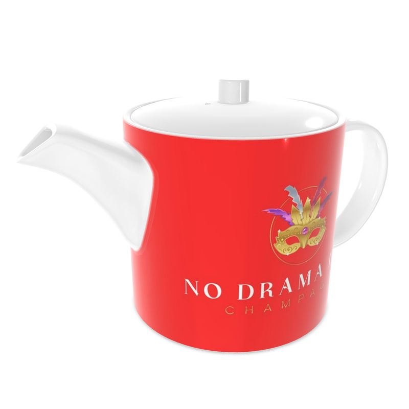 Bone China Teapot – No Drama Just Champagne Design | Perfect for Tea Lovers