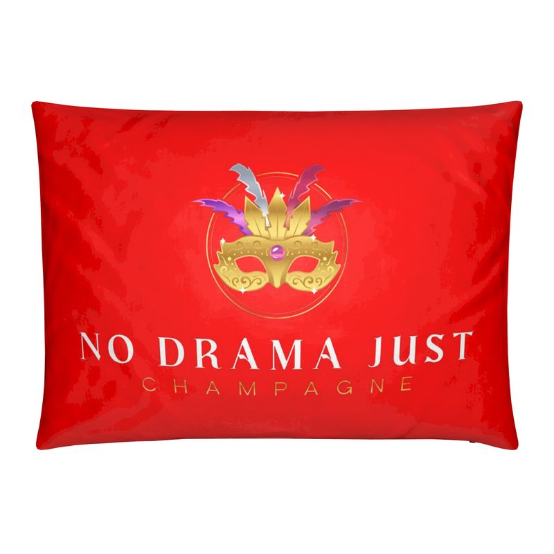 No Drama Just Champagne Velvet Cushion | Luxurious Home Decor