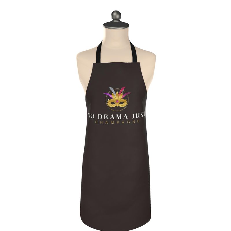 No Drama Just Champagne Kitchen Apron - Perfect for Hosts