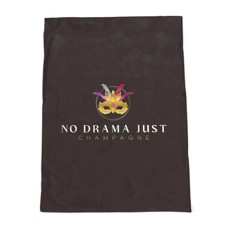 No Drama Just Champagne - Soft Luxury Velvet Sherpa Throw