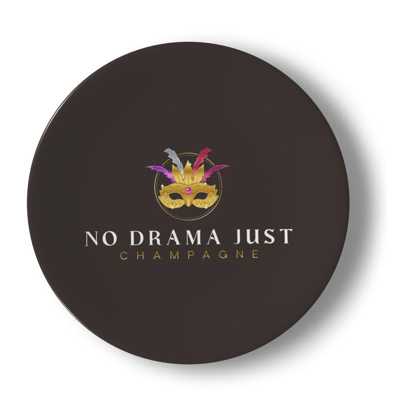 No Drama Just Champagne | Set of 2 Bone China Plates