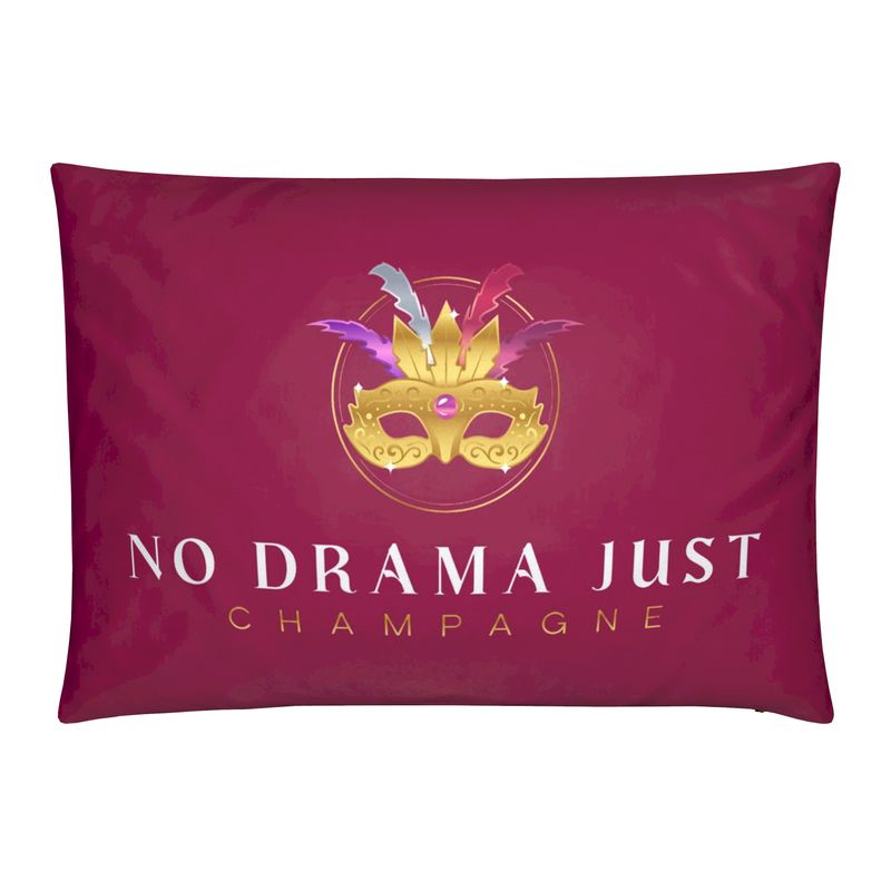 No Drama Just Champagne Velvet Cushion - Luxurious Home Accent