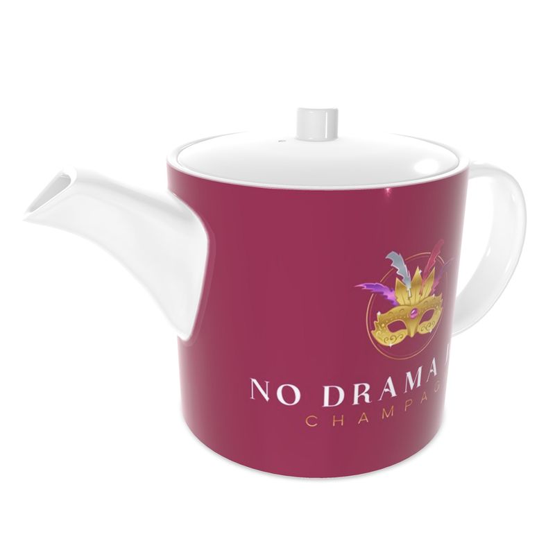 Bone China Tea Pot - No Drama Just Champagne Design