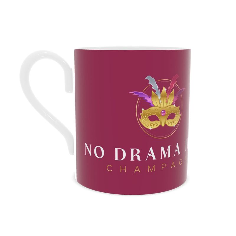No Drama Just Champagne Mug | Elegant Bone China Coffee Cup