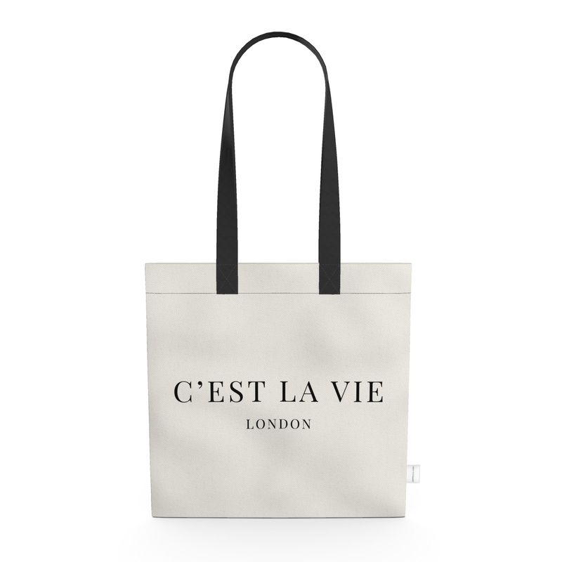 Chic C'EST LA VIE Cream Tote Bag - Fashionable & Functional