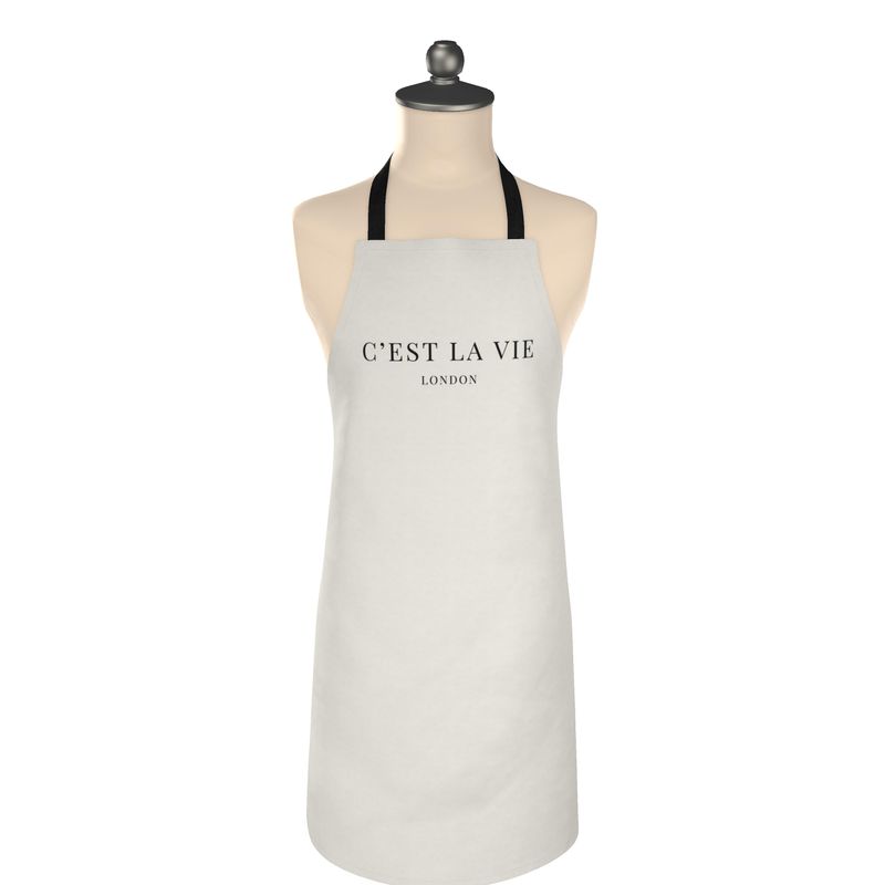 Chic C'EST LA VIE Luxury Apron | Stylish Kitchen Accessories for Gourmet Chefs
