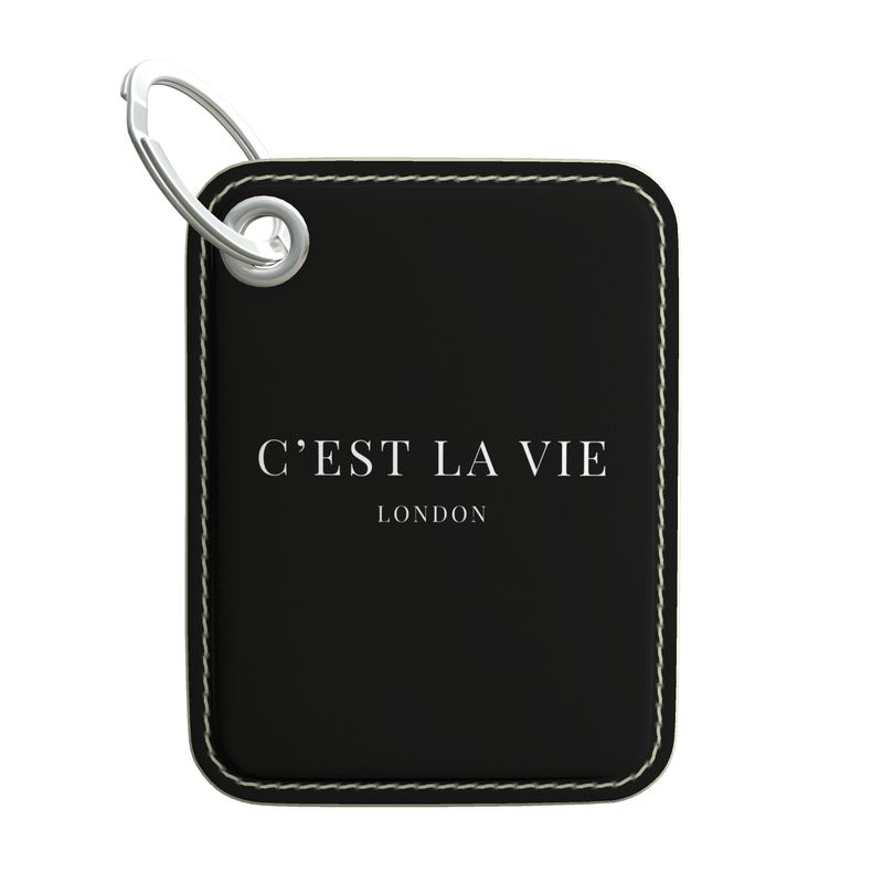 C'EST LA VIE Black Key Ring - Chic & Stylish Key Holder