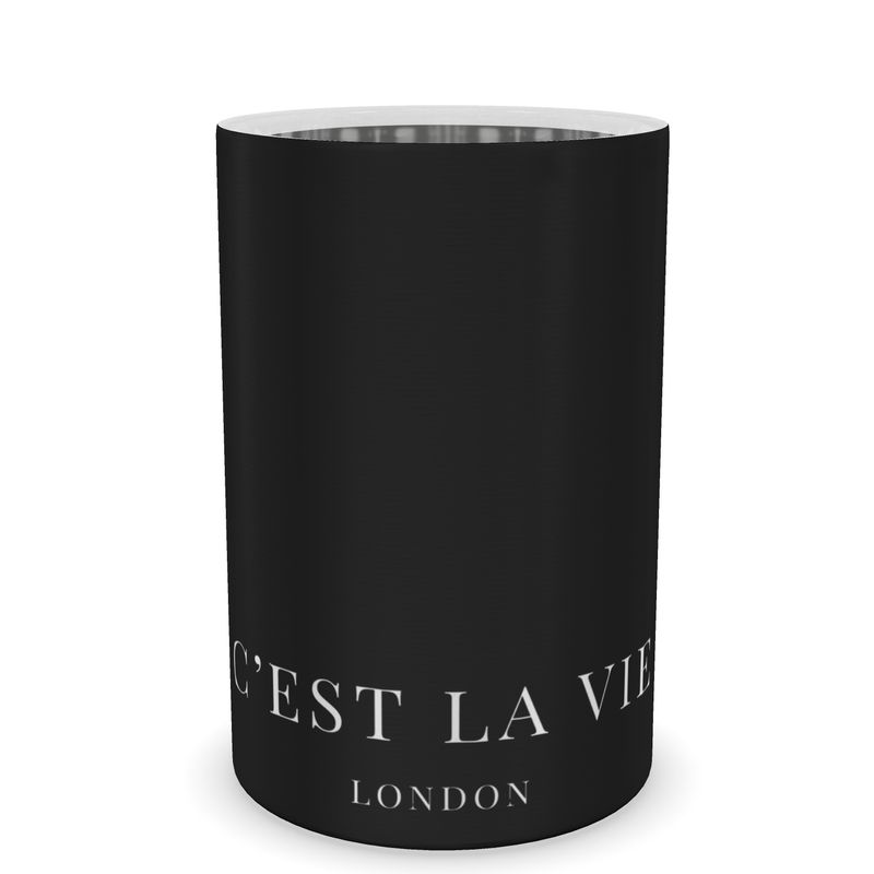 C'EST LA VIE Black Luxury Wine Cooler - Elegant Wine Chiller