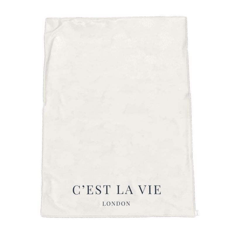 C'EST LA VIE Luxury Sherpa Throw Blanket - Cosy & Elegant
