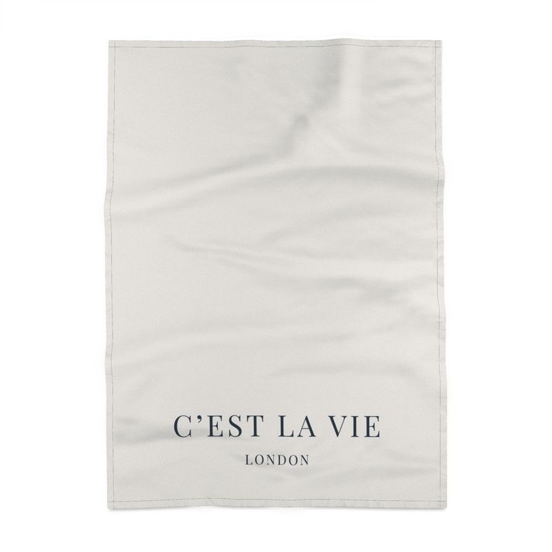 Chic C'EST LA VIE Cream Tea Towel - Stylish Home Accessory