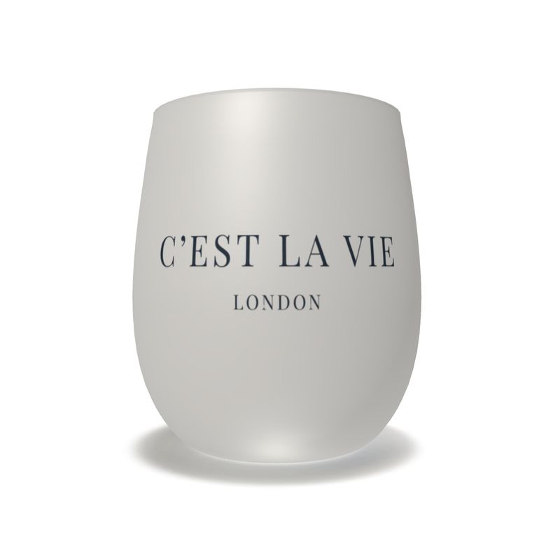 C'EST LA VIE Cream Crystal Water Glass - Elegant Drinkware