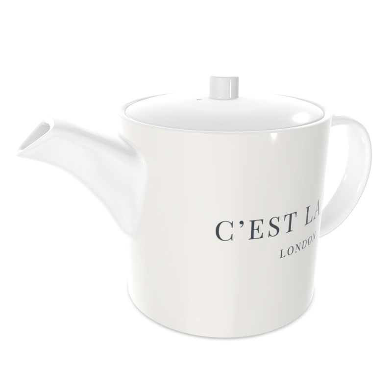Chic C'EST LA VIE Cream Tea Pot | Fine Bone China Teapot