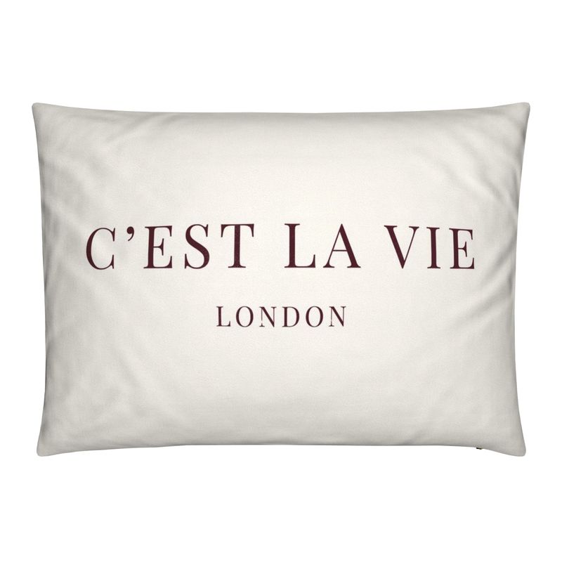 C'EST LA VIE Velvet Throw Cushion - Elegant Home Accent