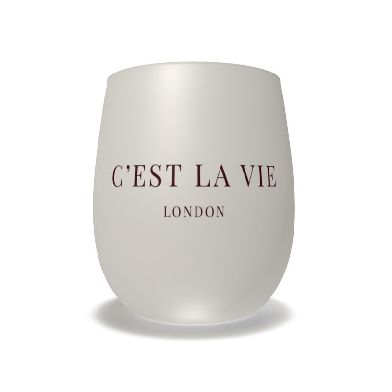 C'EST LA VIE Cream Crystal Water Glass - Elegant Drinkware